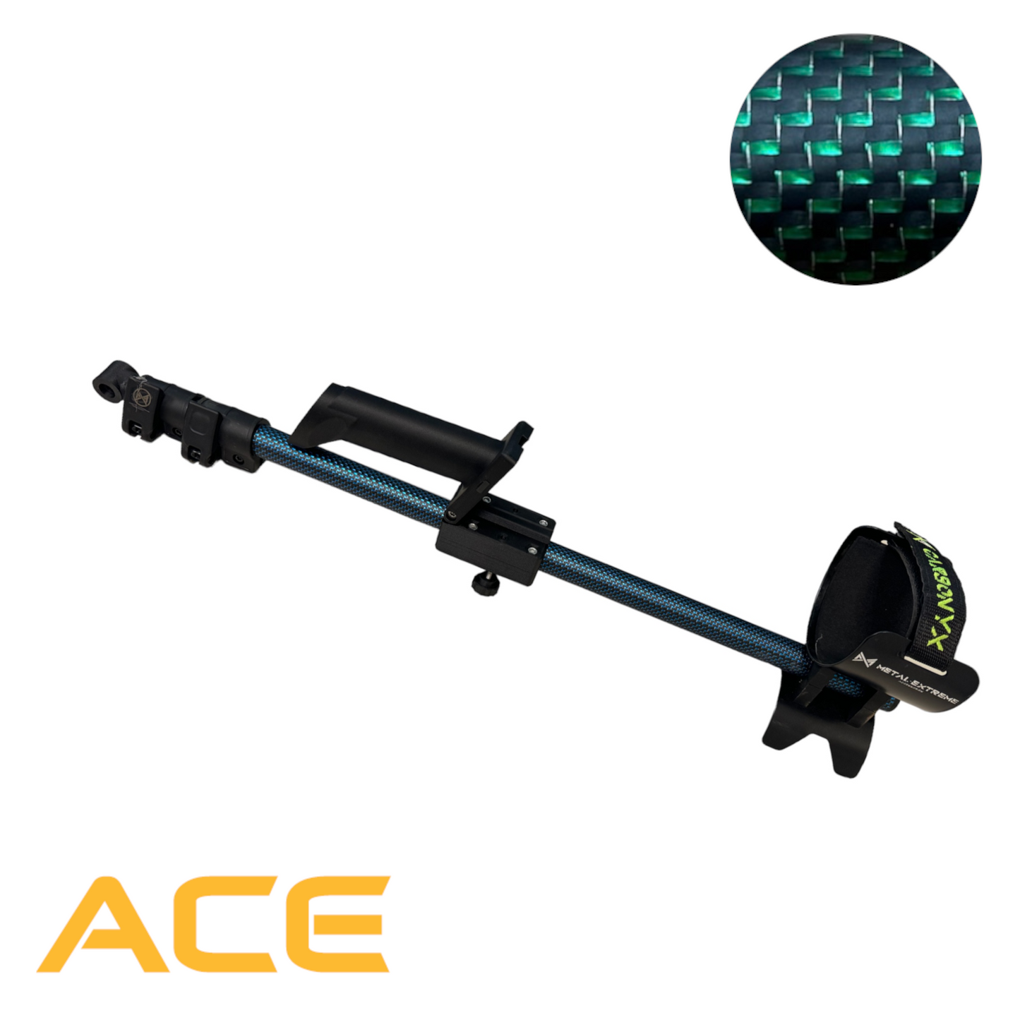 Asta Light PIEGHEVOLE Telescopica completa di ripieghevole per Garrett Ace VERDE