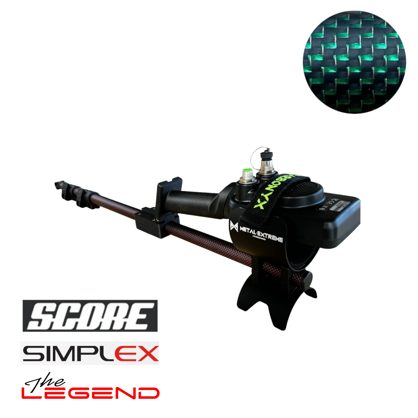 Asta Light PIEGHEVOLE Telescopica completa di ripieghevole per Nokta Simplex/Legend VERDE