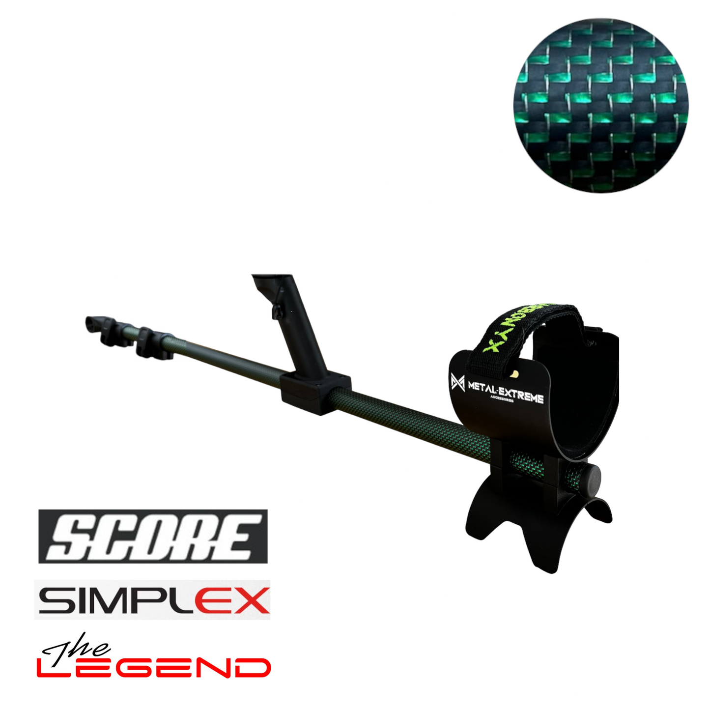 Asta Light FISSA Telescopica per Nokta Simplex/Legend VERDE